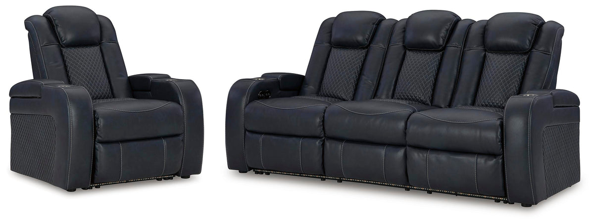J&M Furniture - Ashley Furniture - Fyne-Dyme Power Reclining Sofa and Power Recliner - Power Reclining Sofa and Power Recliner - 36603U3