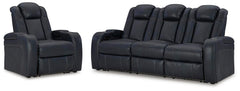 J&M Furniture - Ashley Furniture - Fyne-Dyme Power Reclining Sofa and Power Recliner - Power Reclining Sofa and Power Recliner - 36603U3