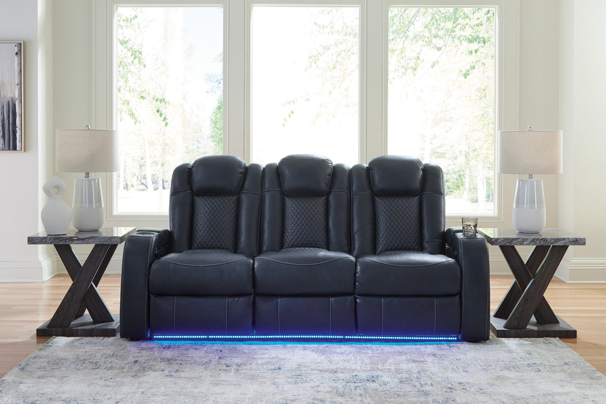 J&M Furniture - Ashley Furniture - Fyne-Dyme Power Reclining Sofa - PWR REC Sofa with ADJ Headrest / Sapphire - 3660315
