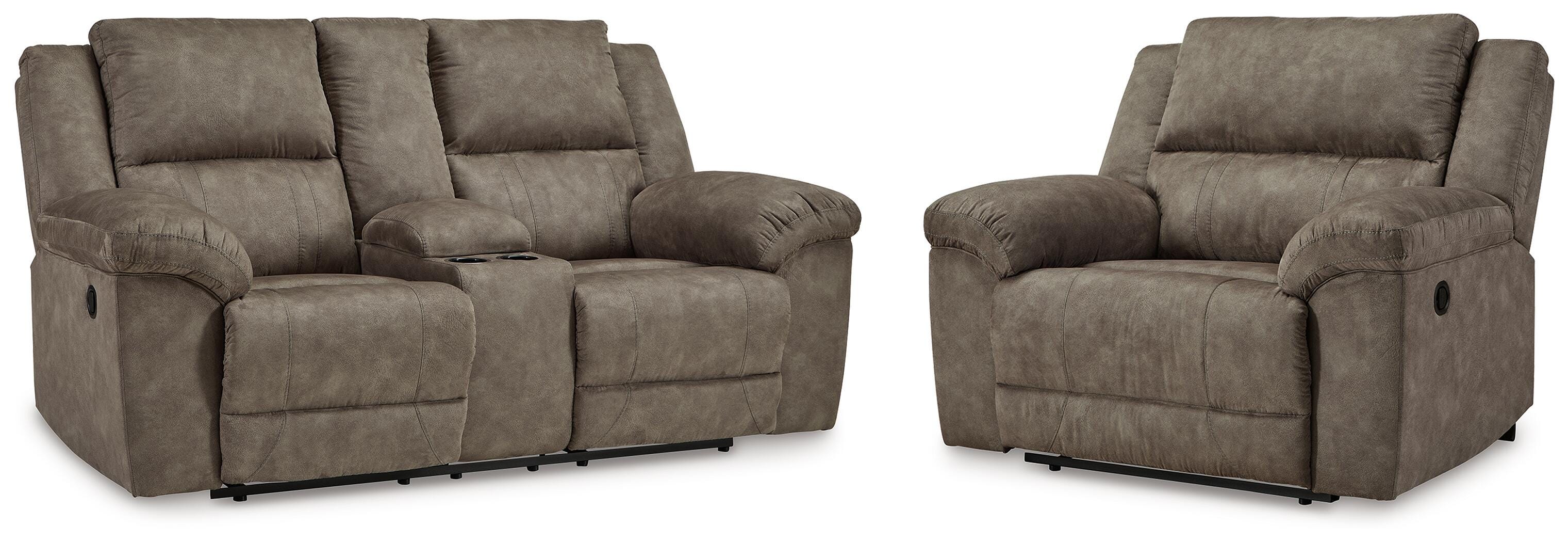 J&M Furniture - Ashley Furniture - Laresview Reclining Loveseat and Oversized Recliner - Reclining Loveseat and Oversized Recliner - 37203U2