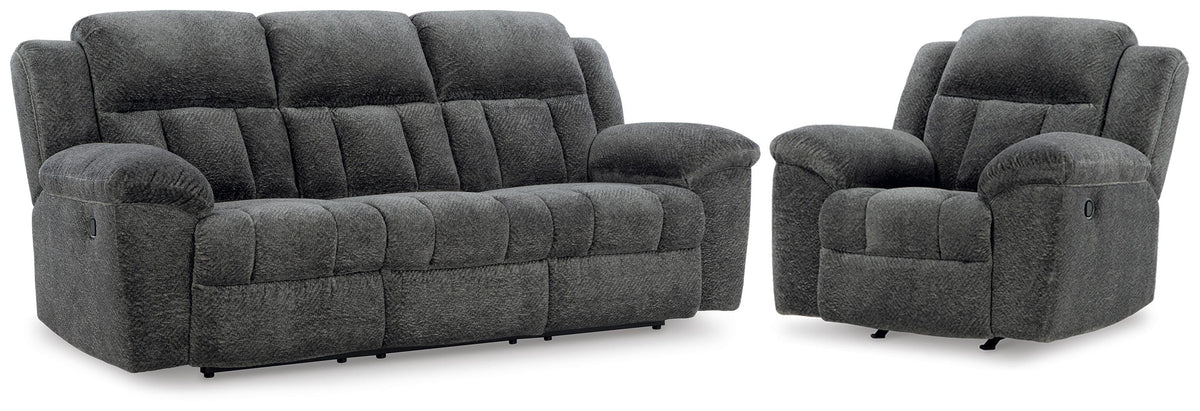 J&M Furniture - Ashley Furniture - Frohn Reclining Sofa and Recliner - Reclining Sofa and Recliner - 37406U2