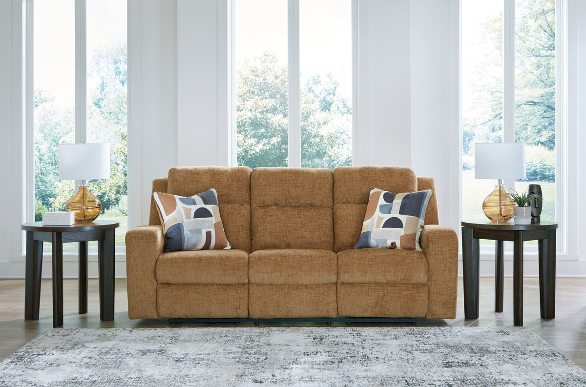 J&M Furniture - Ashley Furniture - Kanlow Reclining Sofa - Reclining Sofa / Honey - 3860588