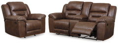 J&M Furniture - Ashley Furniture - Stoneland Reclining Loveseat and Recliner - Reclining Loveseat and Recliner - 39904U5