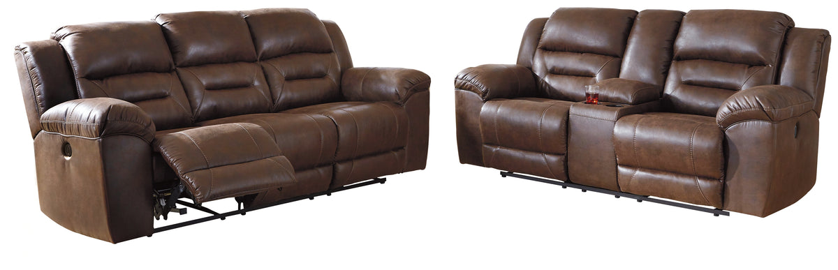 J&M Furniture - Ashley Furniture - Stoneland Power Reclining Sofa and Loveseat - Power Reclining Sofa and Loveseat - 39904U2