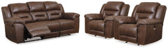 J&M Furniture - Ashley Furniture - Stoneland Reclining Sofa and 2 Power Recliners - Reclining Sofa and 2 Power Recliners - 39904U6