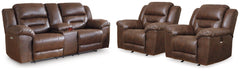 J&M Furniture - Ashley Furniture - Stoneland Power Reclining Loveseat and 2 Power Recliners - Power Reclining Loveseat and 2 Power Recliners - 39904U9
