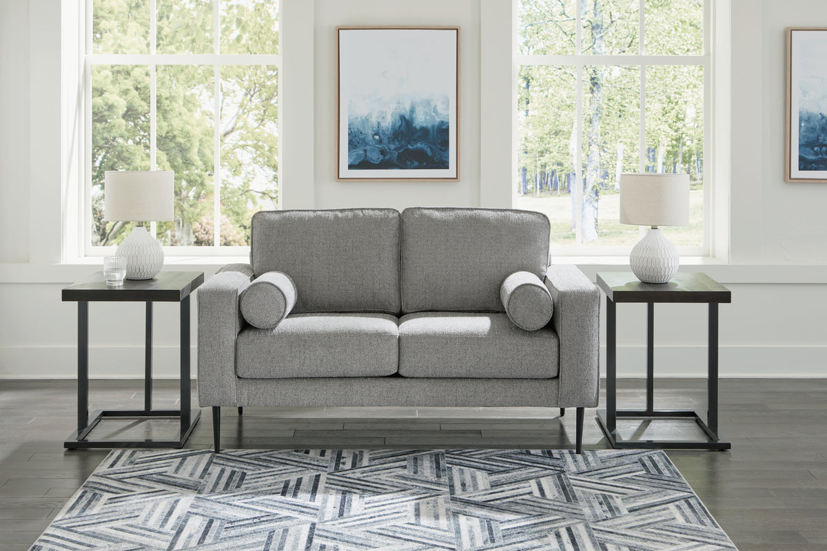 J&M Furniture - Ashley Furniture - Hazela Loveseat - Loveseat / Charcoal - 4110235