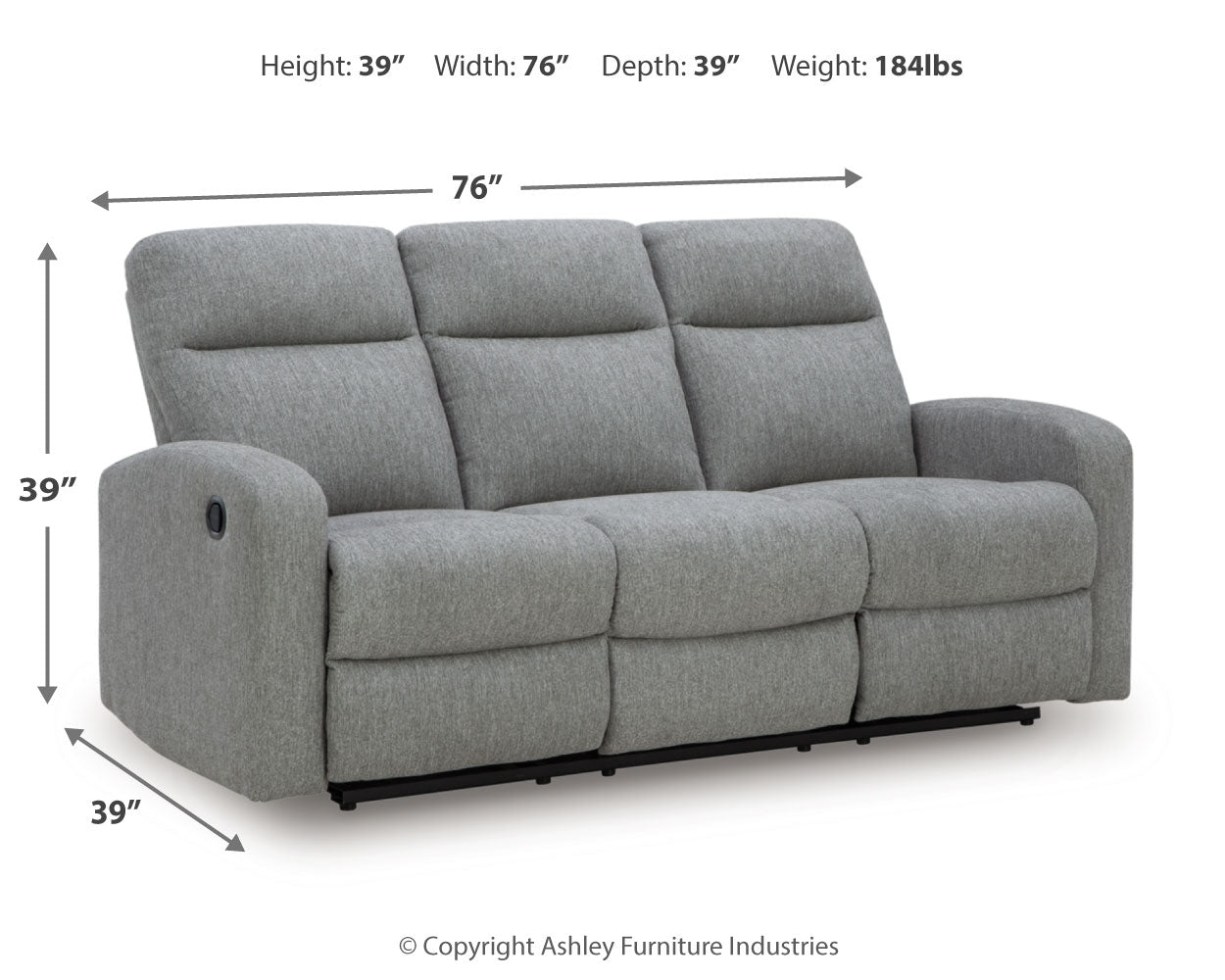 Gauntlet Reclining Sofa