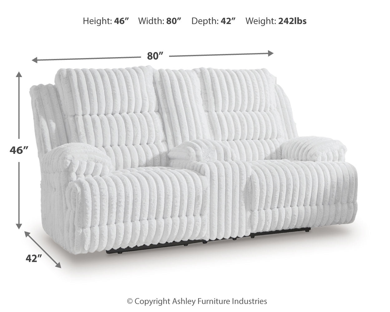 Rhines Falls Power Reclining Loveseat with Console