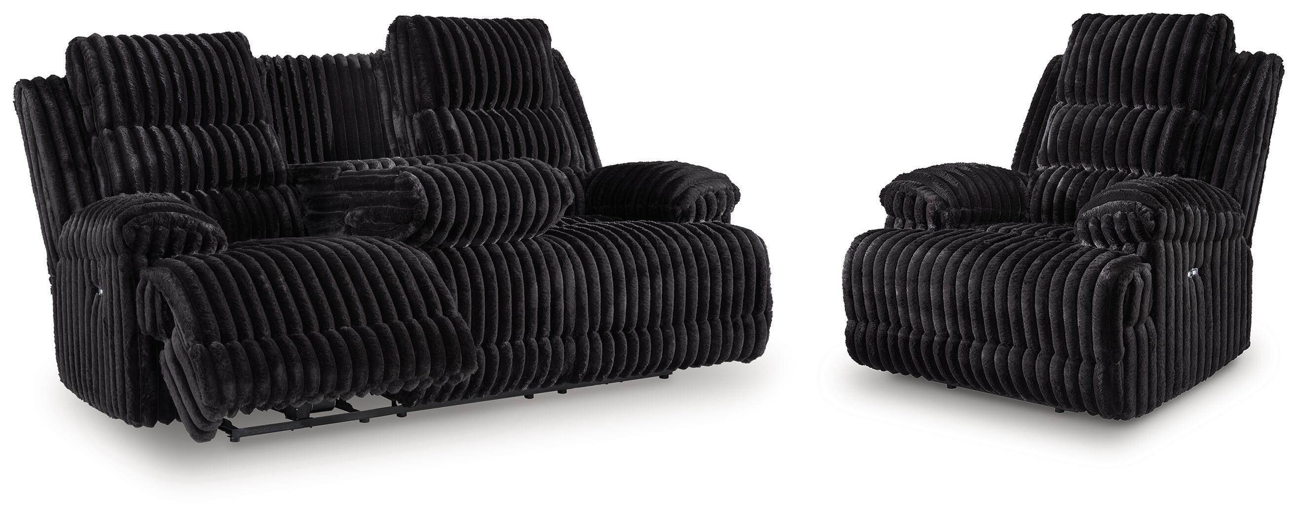 J&M Furniture - Ashley Furniture - Rhines Falls Power Reclining Sofa and Power Recliner - Power Reclining Sofa and Power Recliner - PC42805U2