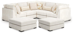 Donelson Creek 5-Piece Sectional and 2 Oversized Ottomans