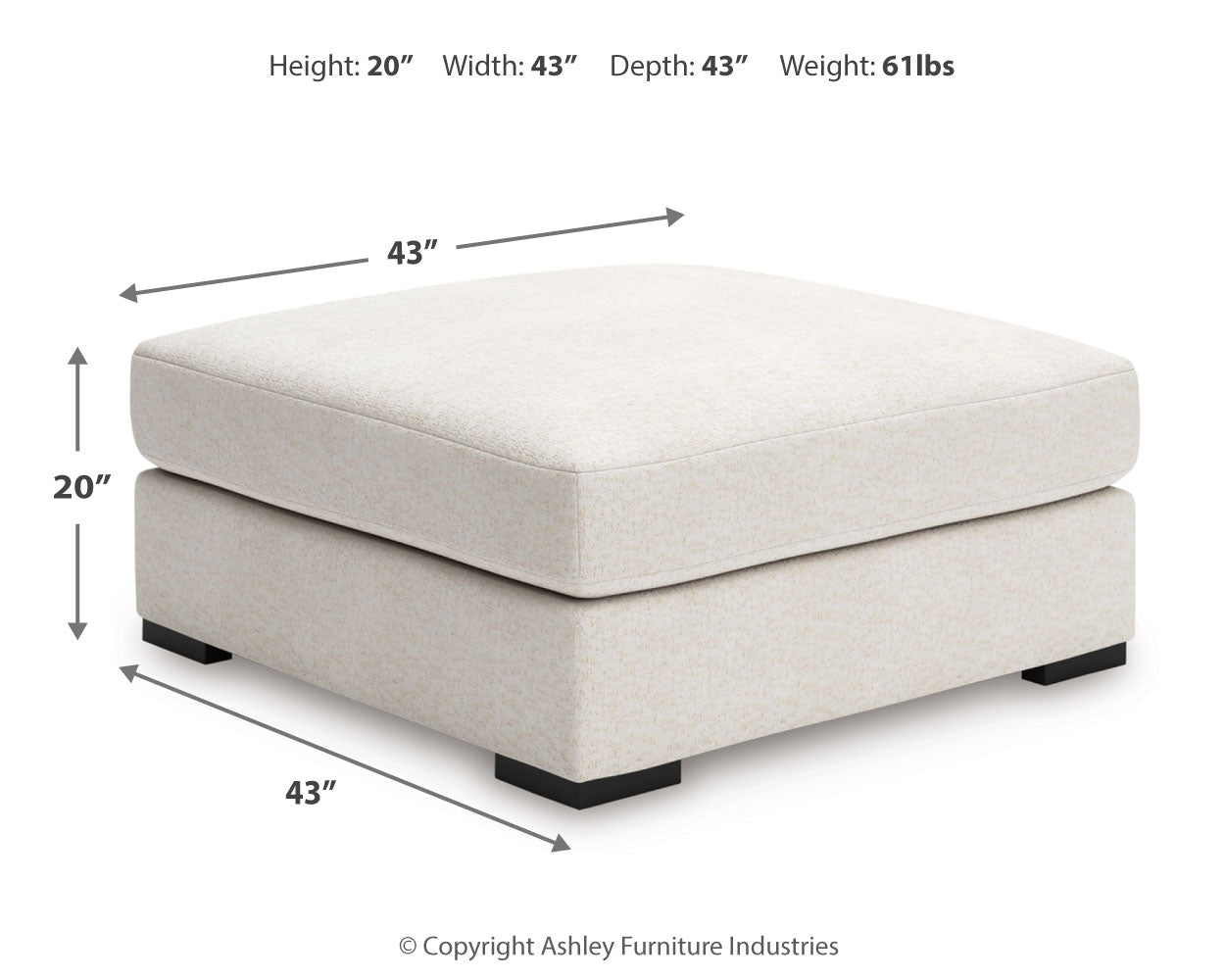 Donelson Creek Oversized Accent Ottoman