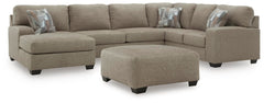 J&M Furniture - Ashley Furniture - Newellen 3-Piece Sectional and Oversized Ottoman - 3-Piece Sectional and Oversized Ottoman - 48404U1