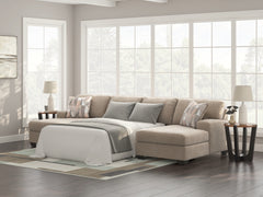 J&M Furniture - Ashley Furniture - Newellen 3-Piece Sectional with Double Chaise - RAF 3-Piece Sectional with Double Chaise / Greystone - 48405S3