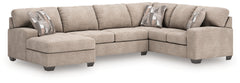 J&M Furniture - Ashley Furniture - Newellen 3-Piece Sectional with Chaise - RAF 3-Piece Sectional with Chaise / Greystone - 48405S1