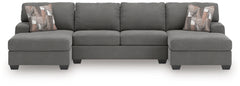 Newellen 3-Piece Sleeper Sectional with Double Chaise