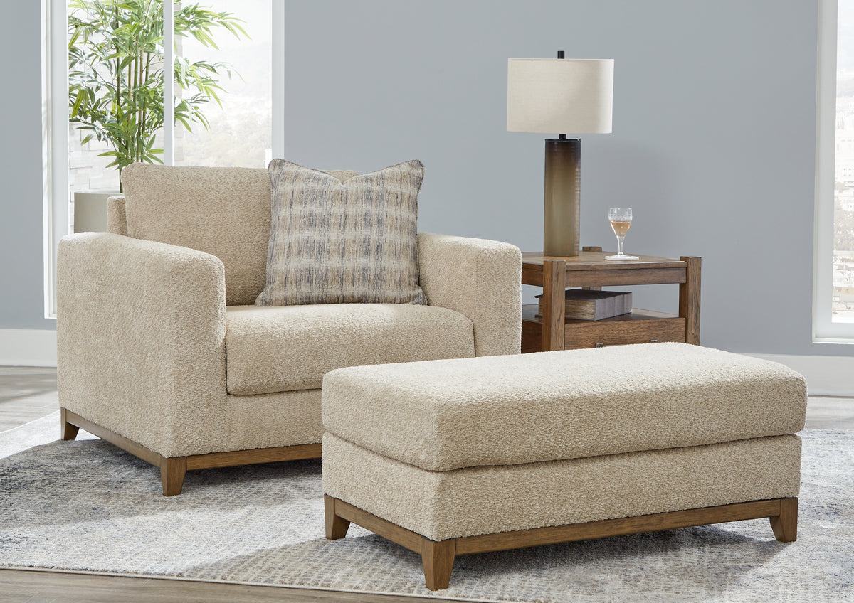 J&M Furniture - Ashley Furniture - Parklynn Oversized Chair and Ottoman - Oversized Chair and Ottoman - 48902U2