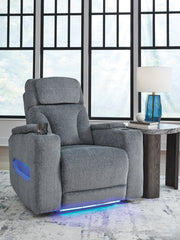 J&M Furniture - Ashley Furniture - Studio Cave Power Recliner - PWR Recliner/ADJ Headrest / Steel - PC4980213