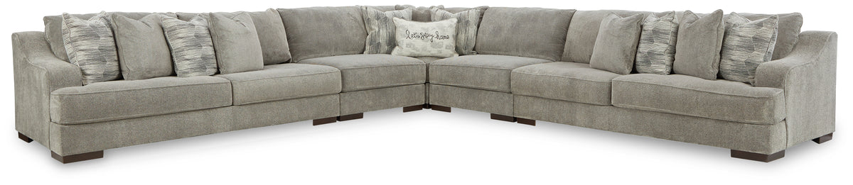 J&M Furniture - Ashley Furniture - Bayless 5-Piece Sectional - LAF 5-Piece Sectional / Smoke - 52304S3