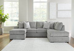 J&M Furniture - Ashley Furniture - Casselbury 2-Piece Sectional with Chaise - RAF 2-Piece Sectional with Chaise / Cement - 52906S2