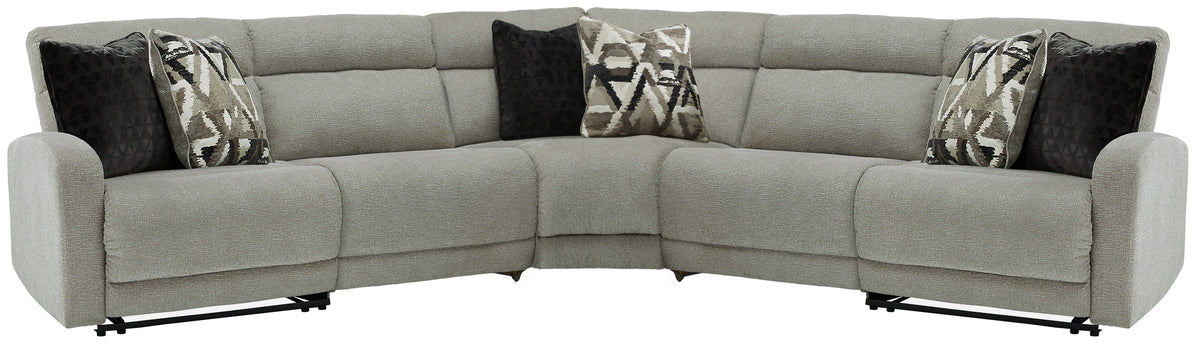 J&M Furniture - Ashley Furniture - Colleyville 5-Piece Power Reclining Sectional - 5-Piece Power Reclining Sectional / Stone - 54405S6