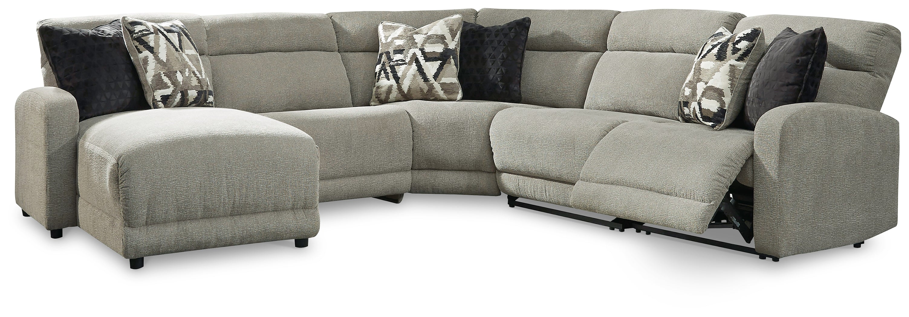 J&M Furniture - Ashley Furniture - Colleyville 5-Piece Power Reclining Sectional with Chaise - 5-Piece Power Reclining Sectional with Chaise - 54405S11