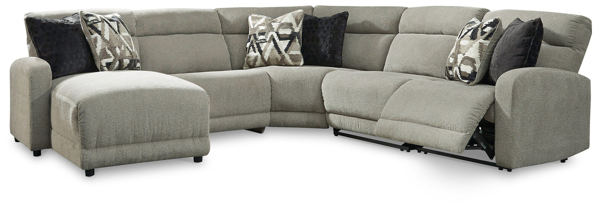 J&M Furniture - Ashley Furniture - Colleyville 5-Piece Power Reclining Sectional with Chaise - 5-Piece Power Reclining Sectional with Chaise - 54405S11