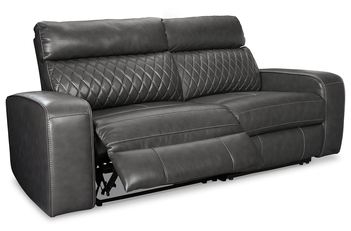 J&M Furniture - Ashley Furniture - Samperstone 2-Piece Power Reclining Sectional Loveseat - 2-Piece Power Reclining Sectional Loveseat / Gray - 55203S5