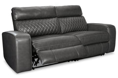 J&M Furniture - Ashley Furniture - Samperstone 2-Piece Power Reclining Sectional Loveseat - 2-Piece Power Reclining Sectional Loveseat / Gray - 55203S5