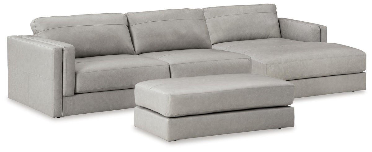J&M Furniture - Ashley Furniture - Amiata 2-Piece Sectional with Chaise and Ottoman - 2-Piece Sectional with Chaise and Ottoman - 57404U1