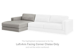 J&M Furniture - Ashley Furniture - Amiata Left-Arm Facing Corner Chaise - LAF Corner Chaise / Glacier - 5740416