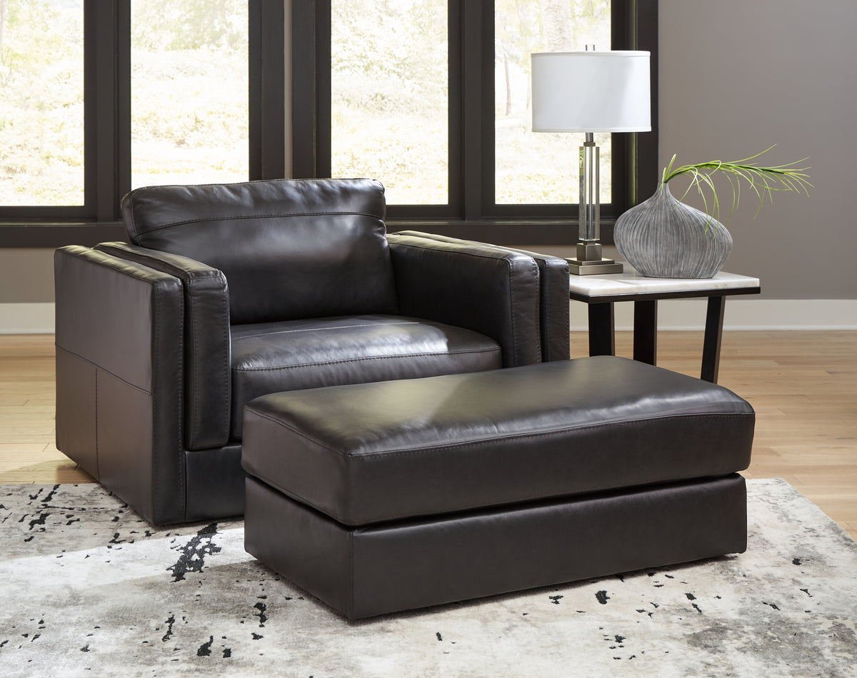 J&M Furniture - Ashley Furniture - Amiata Oversized Chair and Ottoman - Oversized Chair and Ottoman - 57405U3