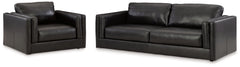 J&M Furniture - Ashley Furniture - Amiata Sofa and Oversized Chair - Sofa and Oversized Chair - 57405U2