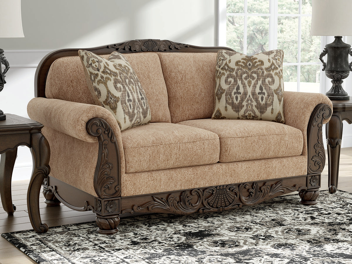 J&M Furniture - Ashley Furniture - Chelsworth Loveseat - Loveseat / Golden - PC5790535