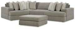 J&M Furniture - Ashley Furniture - Avaliyah 4-Piece Sectional and Oversized Accent Ottoman - 4-Piece Sectional and Oversized Accent Ottoman - 58103U1