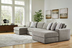 J&M Furniture - Ashley Furniture - Avaliyah 4-Piece Double Chaise Sectional - RAF 4-Piece Double Chaise Sectional / Ash - 58103S11