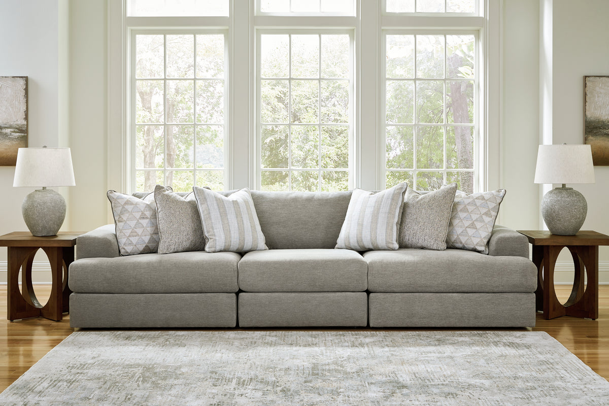 J&M Furniture - Ashley Furniture - Avaliyah 3-Piece Sectional Sofa - RAF 3-Piece Sectional Sofa / Ash - 58103S2