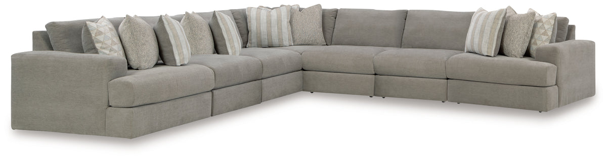 J&M Furniture - Ashley Furniture - Avaliyah 7-Piece Sectional - RAF 7-Piece Sectional / Ash - 58103S8