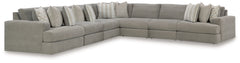 J&M Furniture - Ashley Furniture - Avaliyah 7-Piece Sectional - RAF 7-Piece Sectional / Ash - 58103S8