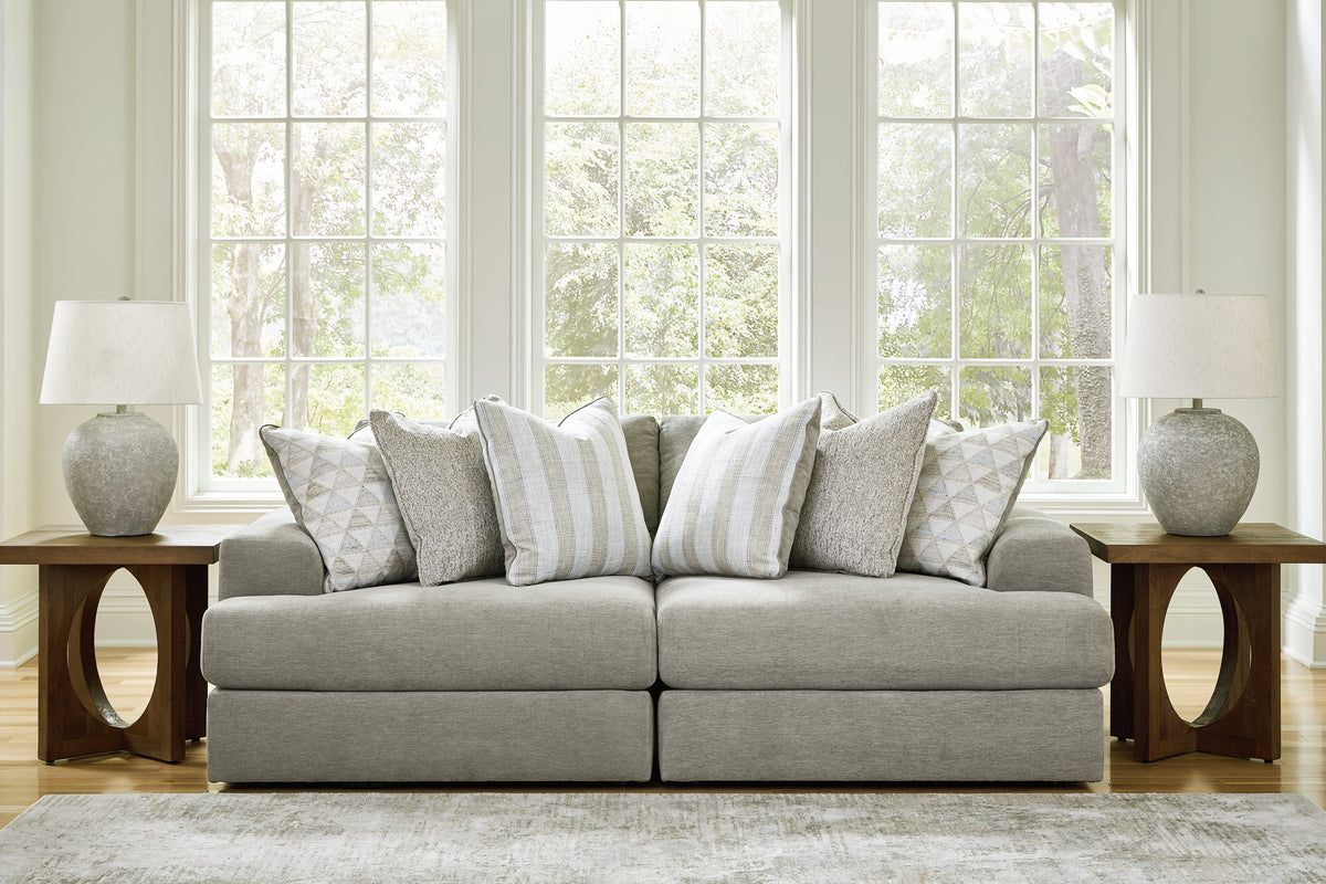 J&M Furniture - Ashley Furniture - Avaliyah 2-Piece Sectional Loveseat - RAF 2-Piece Sectional Loveseat / Ash - 58103S1