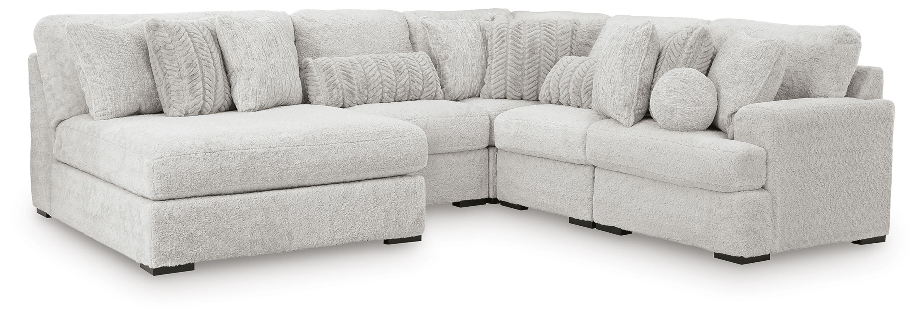 J&M Furniture - Ashley Furniture - Cuddle Plush 5-Piece Sectional with Chaise - 5-Piece Sectional with Chaise - PC59106S11