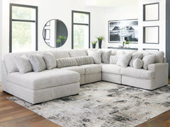 J&M Furniture - Ashley Furniture - Cuddle Plush 6-Piece Sectional with Chaise - RAF 6-Piece Sectional with Chaise / Arctic - PC59106S3