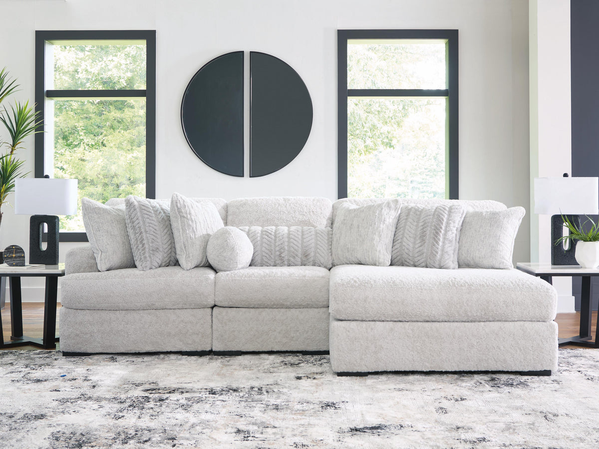 J&M Furniture - Ashley Furniture - Cuddle Plush 3-Piece Sectional with Chaise - RAF 3-Piece Sectional with Chaise - PC59106S1