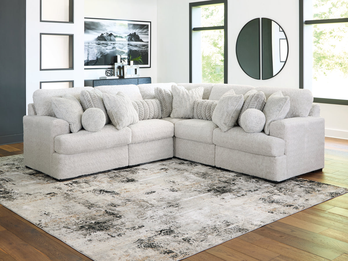 J&M Furniture - Ashley Furniture - Cuddle Plush 5-Piece Sectional - RAF 5-Piece Sectional / Arctic - PC59106S2