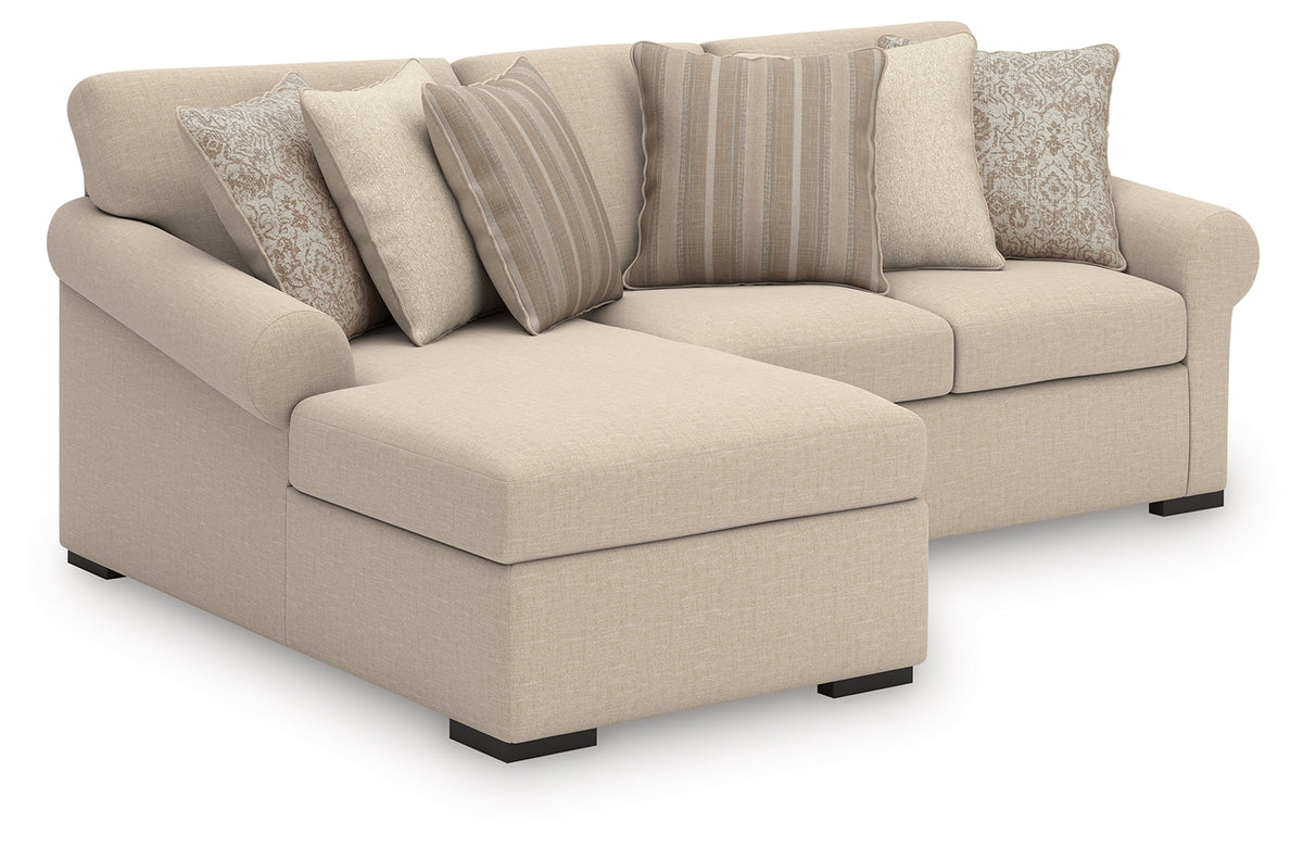 J&M Furniture - Ashley Furniture - LadyMae 2-Piece Sectional with Chaise - RAF 2-Piece Sectional with Chaise / Twill - 59404S6