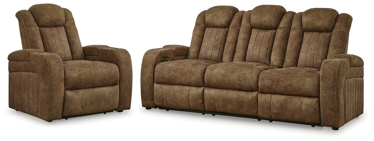 J&M Furniture - Ashley Furniture - Wolfridge Power Reclining Sofa and Power Recliner - Power Reclining Sofa and Power Recliner - 60703U3