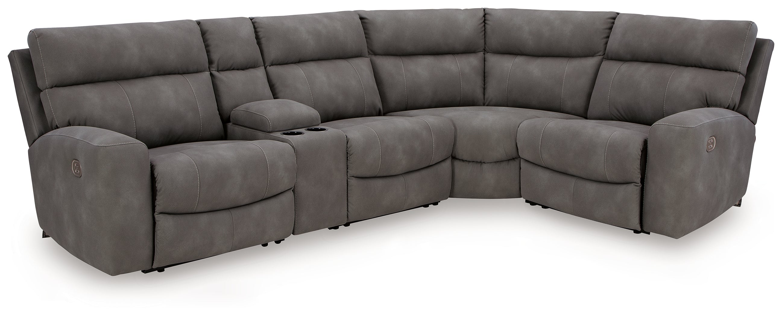 J&M Furniture - Ashley Furniture - Next-Gen DuraPella 5-Piece Power Reclining Sectional - 5-Piece Power Reclining Sectional / Slate - 61003S5