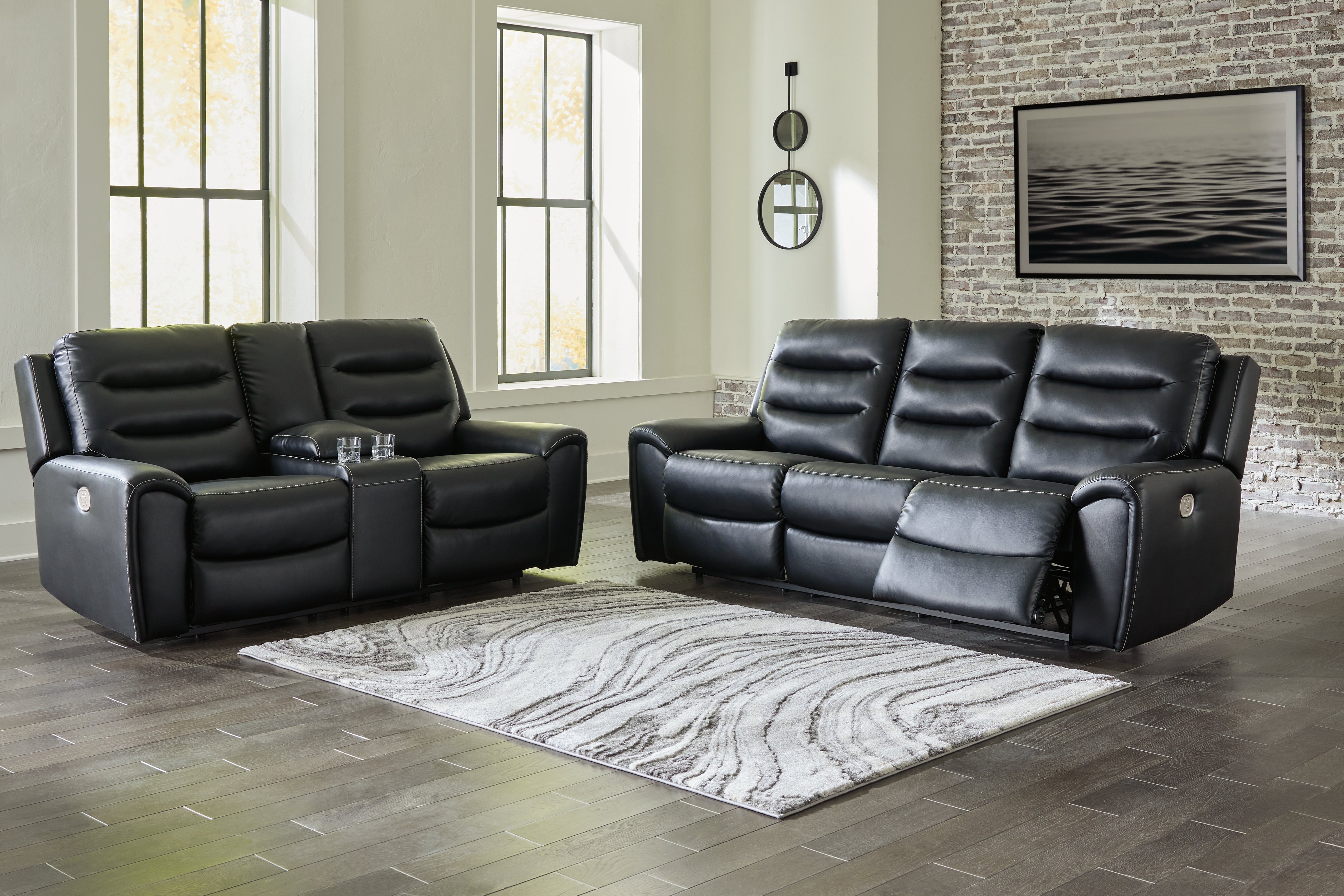 J&M Furniture - Ashley Furniture - Warlin Power Reclining Sofa and Loveseat - Power Reclining Sofa and Loveseat - 61105U1