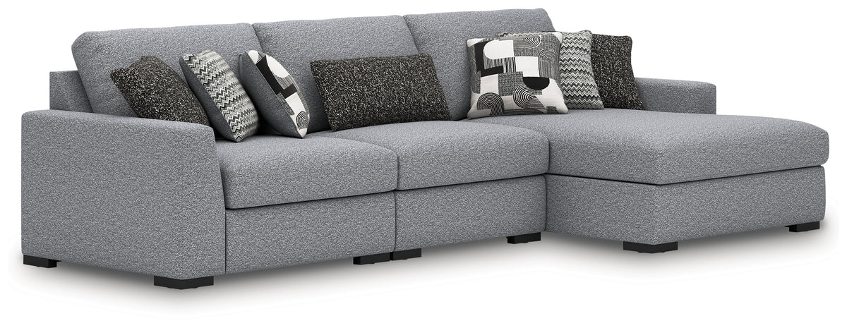 J&M Furniture - Ashley Furniture - Bealton 3-Piece Sectional with Chaise - RAF 3-Piece Sectional with Chaise / Salt and Pepper - 61305S3
