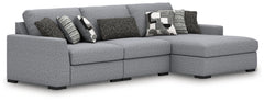 J&M Furniture - Ashley Furniture - Bealton 3-Piece Sectional with Chaise - RAF 3-Piece Sectional with Chaise / Salt and Pepper - 61305S3